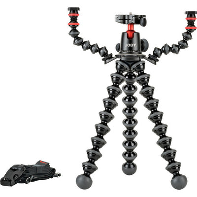 Joby GorillaPod Rig is a flexible-legged tripod rig with two articulated accessory arms, cold‑shoe and GoPro mounts.
