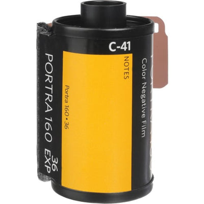 Kodak Portra 160 35 mm colour negative film roll.