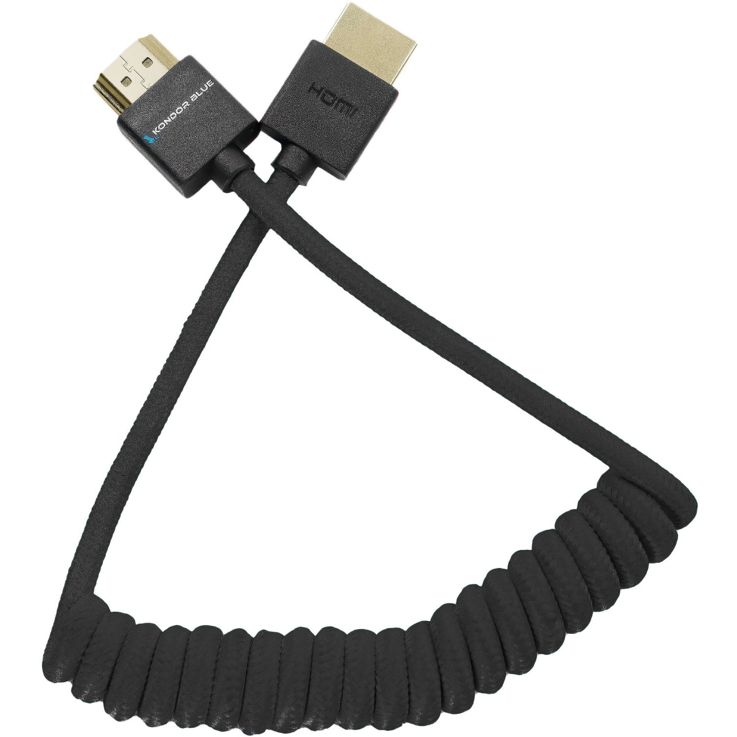 Connect your camera to your monitor with the Kondor Blue HDMI 2.0 Cable. Supports 4K 60 Hz, 3D, HDR, and features a durable coiled design for flexibility.