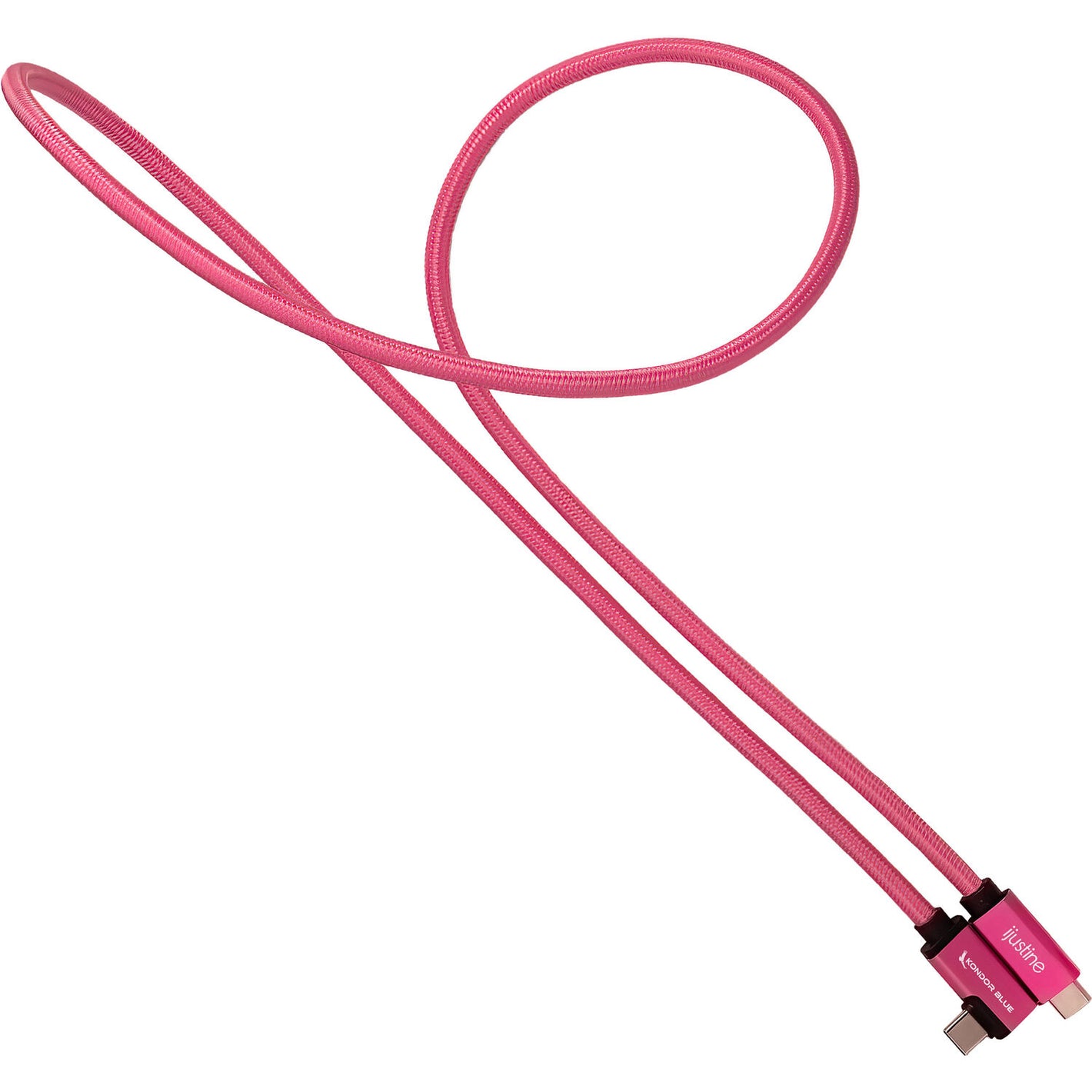 Pink 90 cm USB-C 3.2 Gen 2 right-angle cable for fast charging