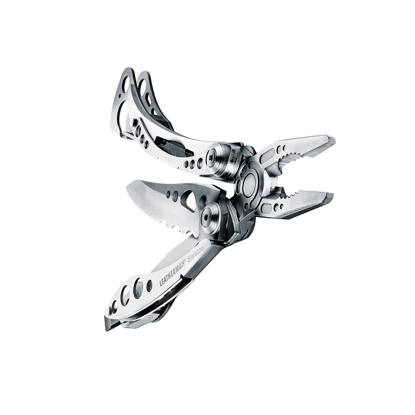 The Leatherman Skeletool is a compact, multi-tool with pliers, knife, bit driver, and more, designed for practicality, portability, and one-hand operation.