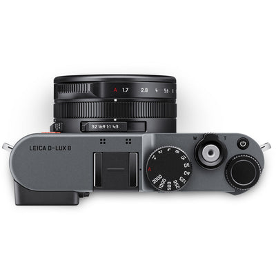 Leica D-Lux 8 Metal Grey compact camera top view