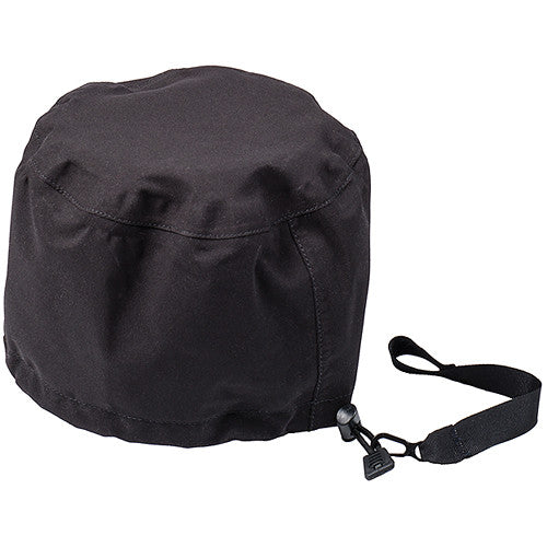 LensCoat RainCap Large in black protecting lens front element outdoors
