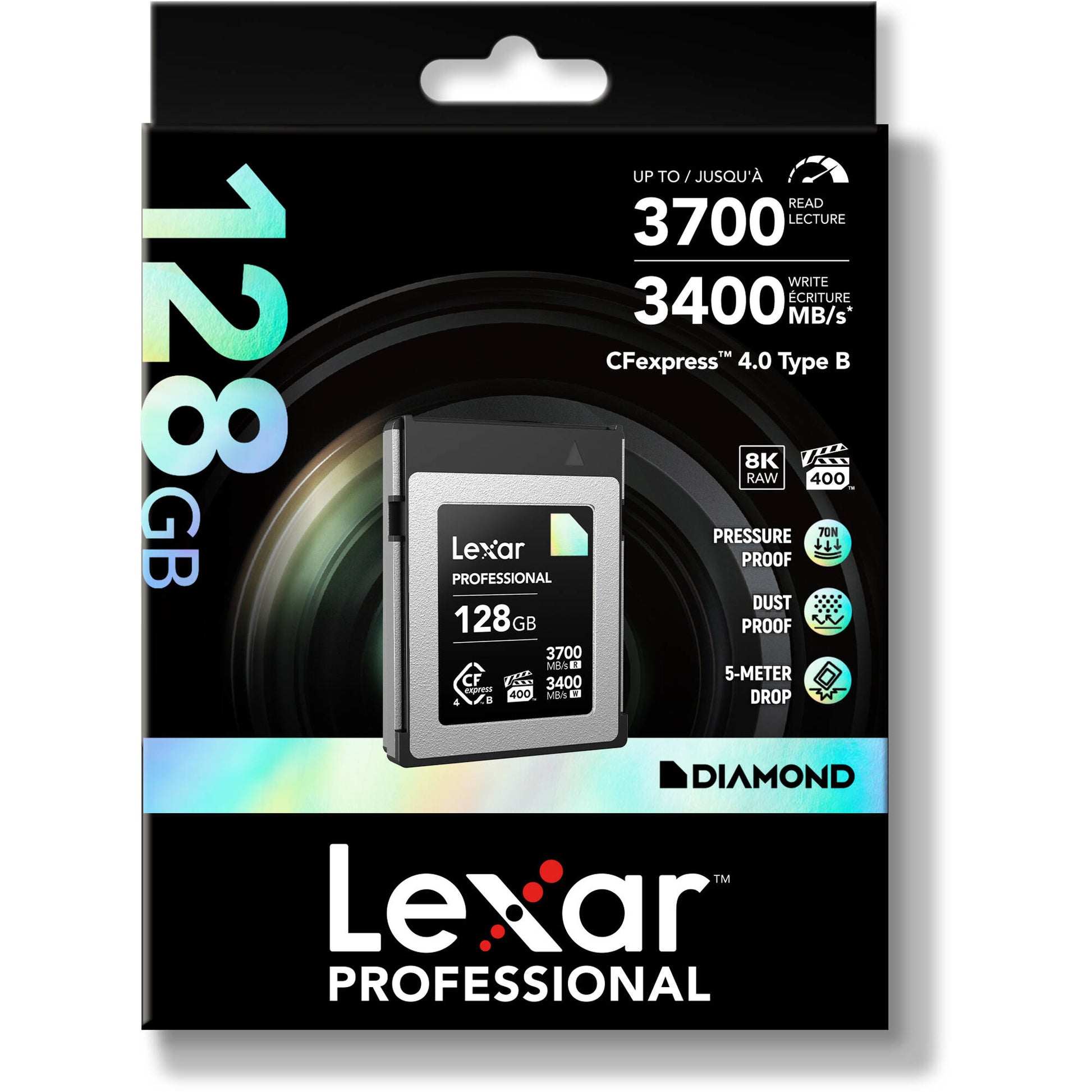 Lexar Professional CFexpress 4.0 Type B memory card high speed reliable storage for 8K RAW video and professional photography