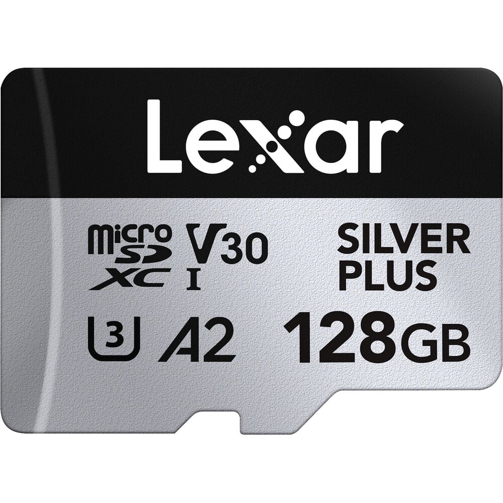 Lexar 128GB Professional Silver Plus microSDXC UHS-I Memory Card +