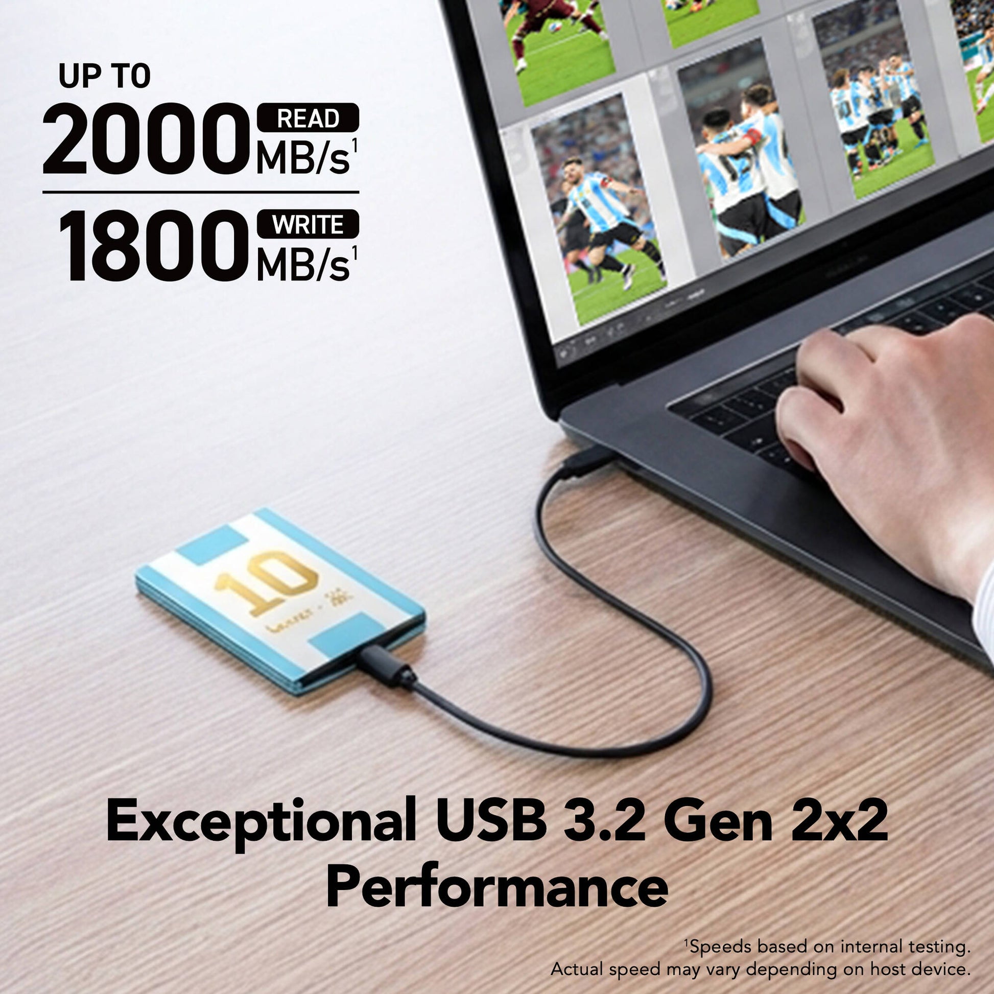 Lexar SL500 1TB Portable SSD AFA Edition - showing performance features