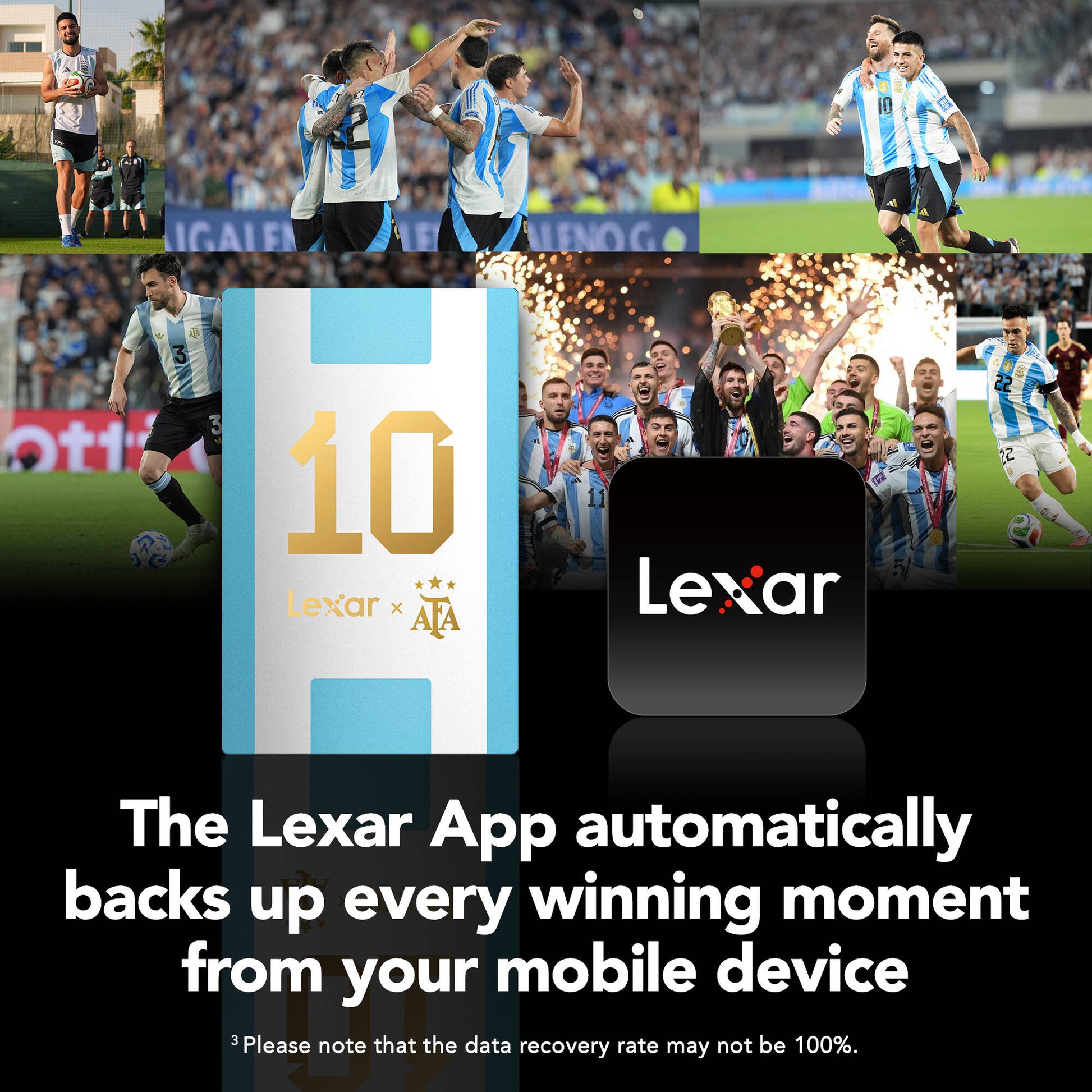 Lexar SL500 1TB Portable SSD AFA Edition - showing back-up features 