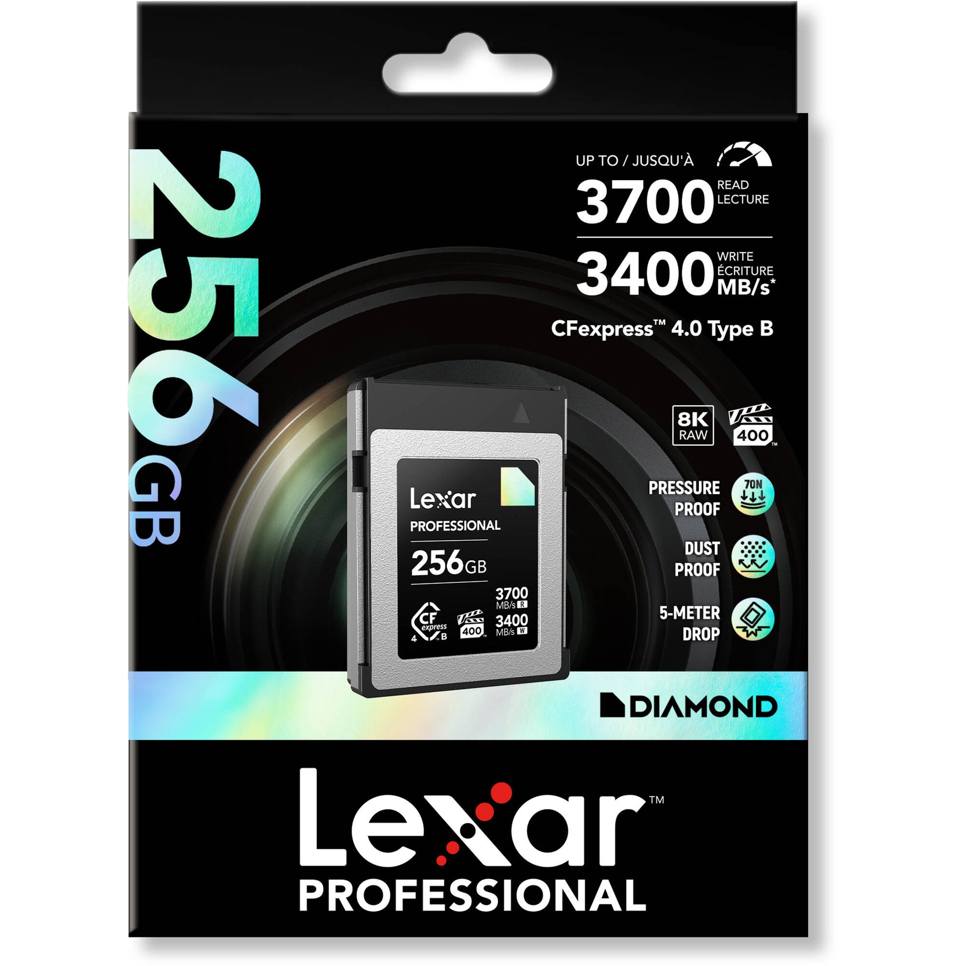 Lexar Professional CFexpress 4.0 Type B memory card high speed reliable storage for 8K RAW video and professional photography