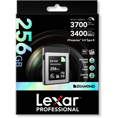 Lexar Professional CFexpress 4.0 Type B memory card high speed reliable storage for 8K RAW video and professional photography