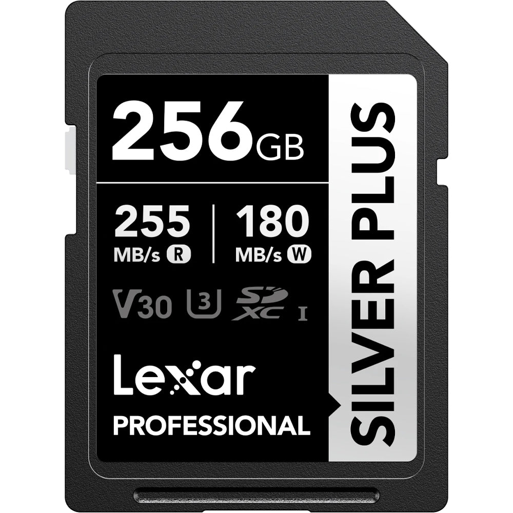 Durable Lexar SILVER PLUS SD Card designed for 4K video recording
