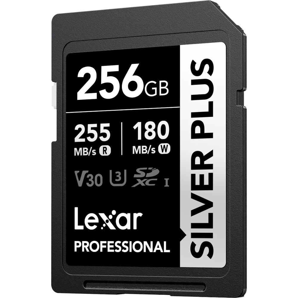 Durable Lexar SILVER PLUS SD Card designed for 4K video recording
