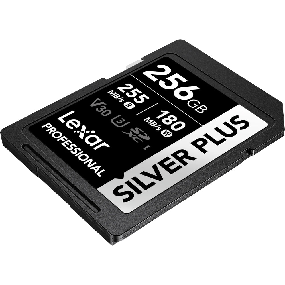 Durable Lexar SILVER PLUS SD Card designed for 4K video recording
