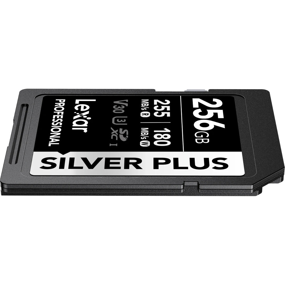 Durable Lexar SILVER PLUS SD Card designed for 4K video recording
