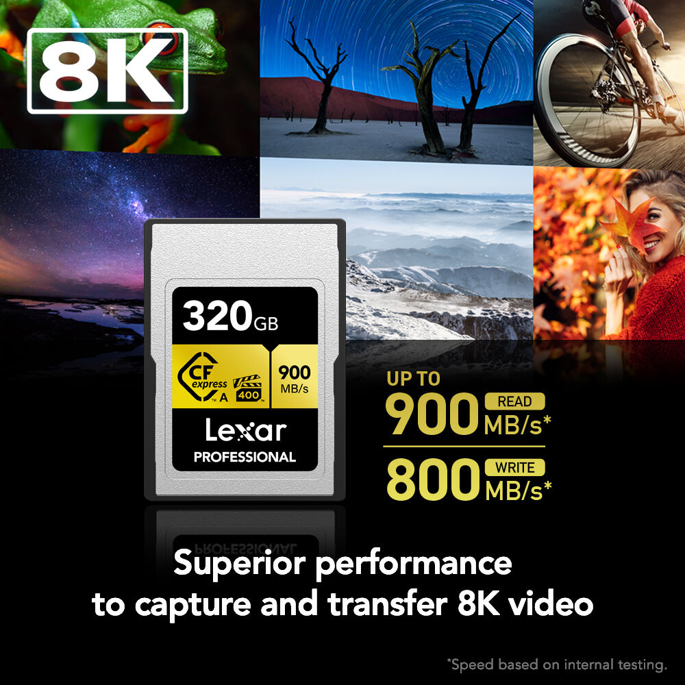 Durable Lexar CFexpress Type A memory card for cinema-quality video capture