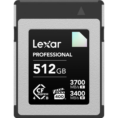 Lexar Professional CFexpress 4.0 Type B memory card high speed reliable storage for 8K RAW video and professional photography