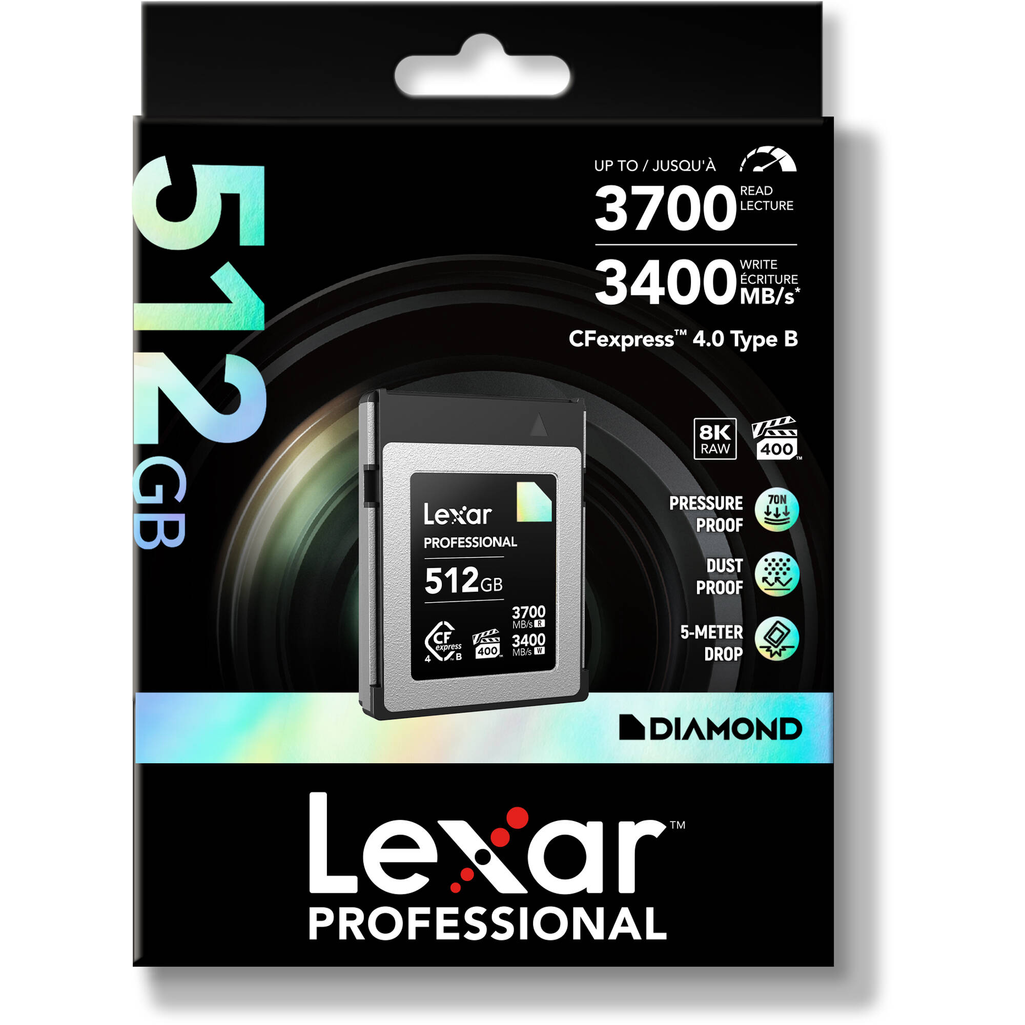 Lexar Professional CFexpress 4.0 Type B memory card high speed reliable storage for 8K RAW video and professional photography
