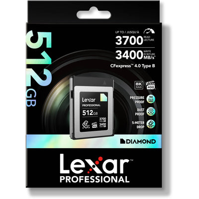 Lexar Professional CFexpress 4.0 Type B memory card high speed reliable storage for 8K RAW video and professional photography
