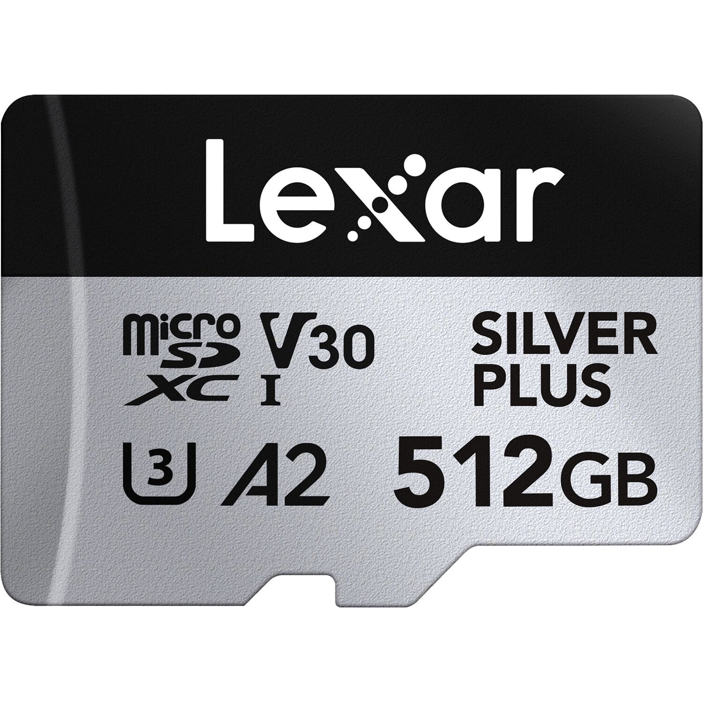 Lexar Professional Silver Plus microSDXC UHS-I Memory Card + SD Adaptor – dependable high-speed storage for 4K video, photos, and fast data transfers.