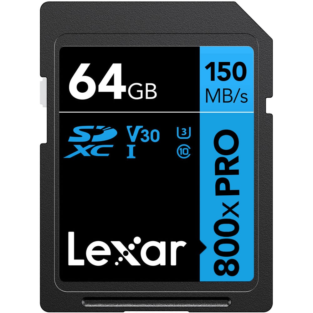 Lexar 64GB 800x PRO UHS-I SDXC Memory Card (150 MB/s) – Outdoorphoto