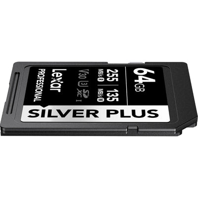 Durable Lexar SILVER PLUS SD Card designed for 4K video recording
