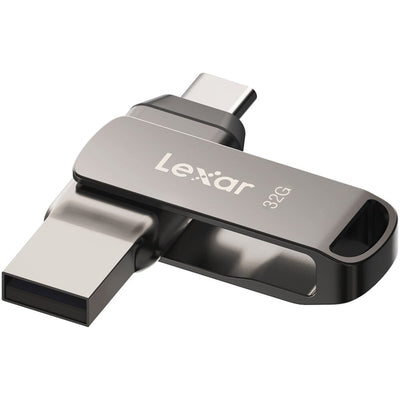 Lexar JumpDrive Dual Drive D400 USB 3.1 Type-C (32GB) – versatile, high-speed storage for USB-C and USB-A devices.