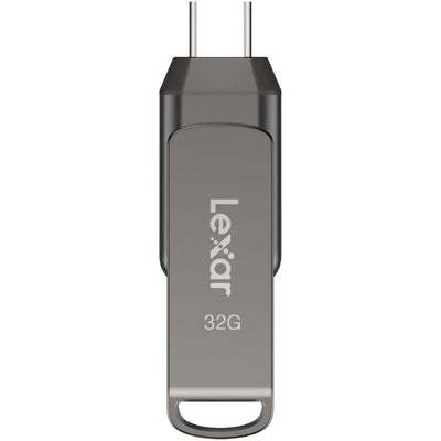 Lexar JumpDrive Dual Drive D400 USB 3.1 Type-C (32GB) – versatile, high-speed storage for USB-C and USB-A devices.