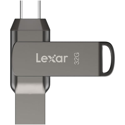 Lexar JumpDrive Dual Drive D400 USB 3.1 Type-C (32GB) – versatile, high-speed storage for USB-C and USB-A devices.