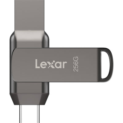 Lexar JumpDrive Dual Drive D400 USB 3.1 Type-C (256GB) – high-capacity, dual-interface storage for seamless transfers between USB-C and USB-A devices.