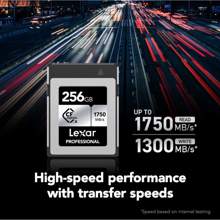 Lexar Professional CFexpress Type B Card Silver for high-speed 8K video and photography