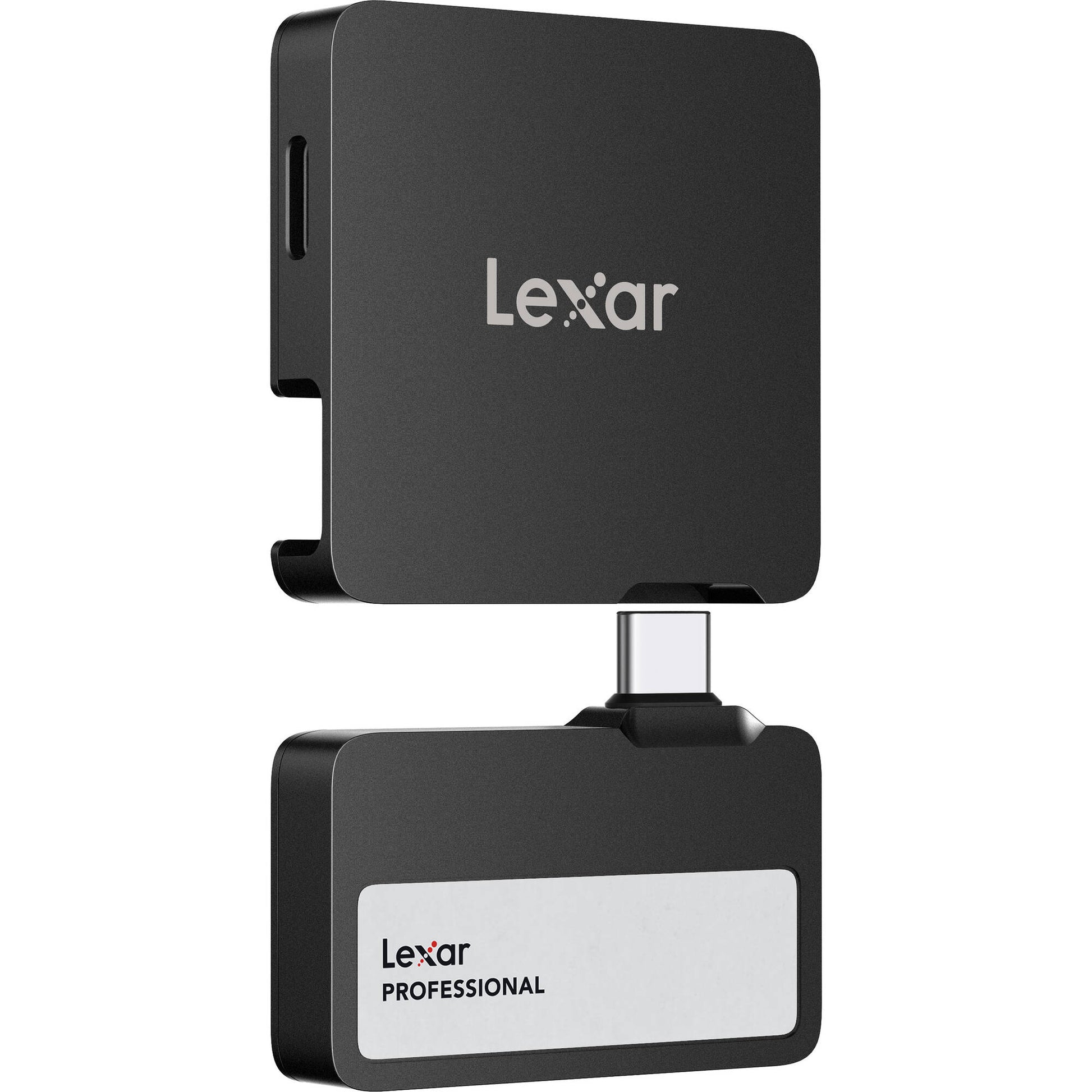 Lexar USB-C card reader on a white background