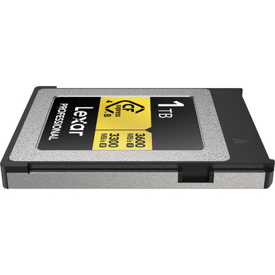 Maximise your professional workflow with the Lexar CFexpress 4.0 Type B 1TB card, compatible with the Lexar CFexpress 4.0 Card Reader for seamless transfers.