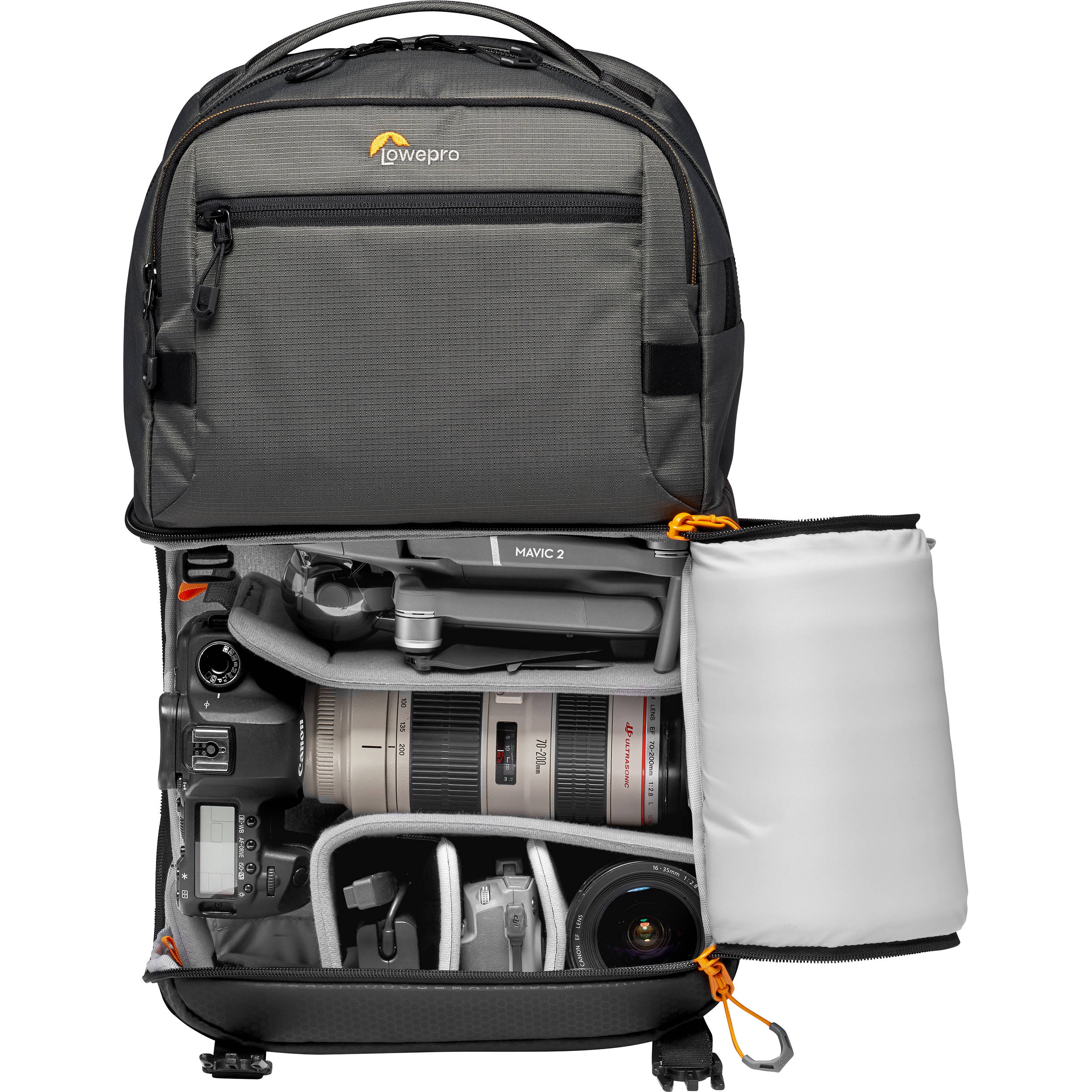Lowepro Fastpack Pro BP 250 AW III backpack with laptop and camera
