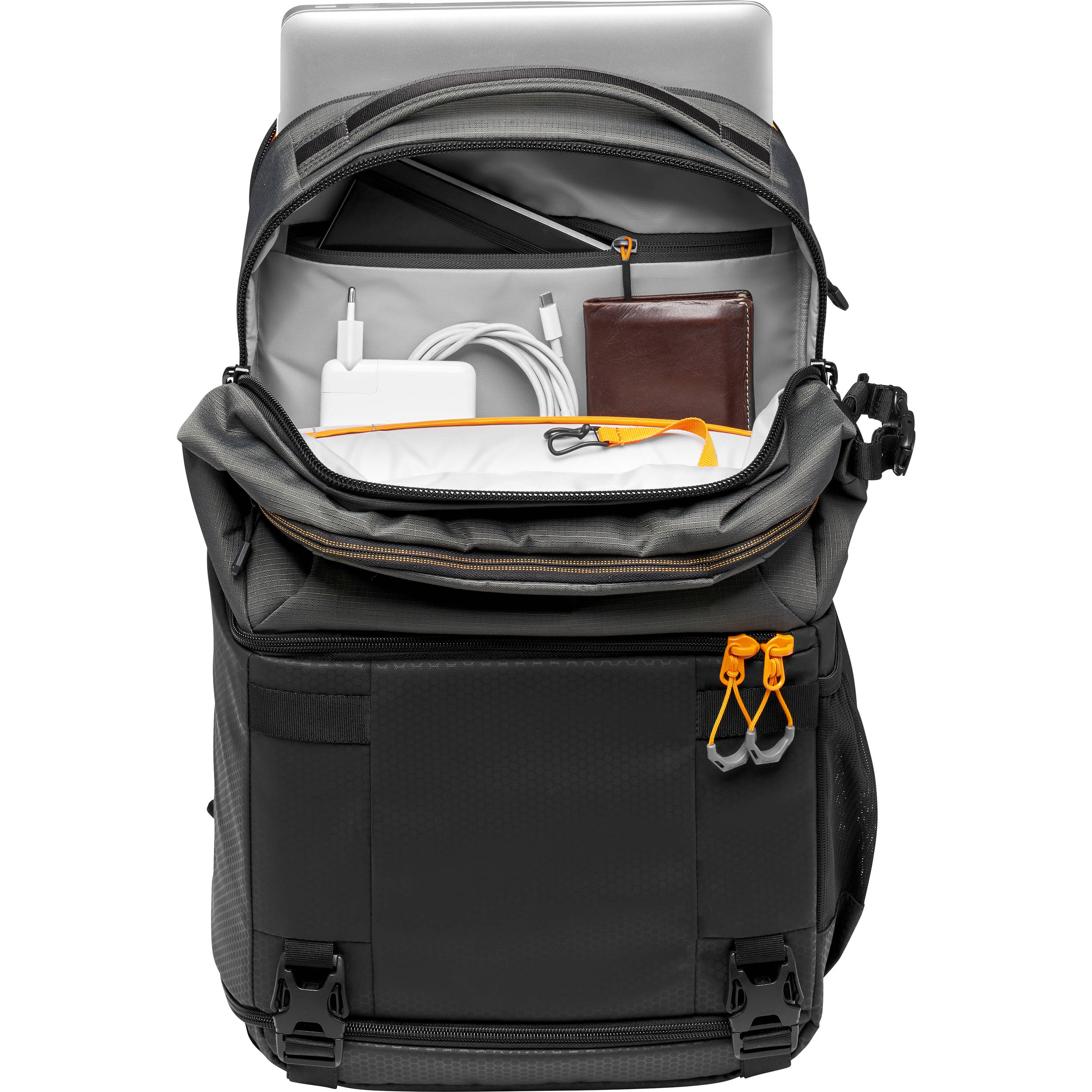 Lowepro Fastpack Pro BP 250 AW III backpack with laptop and camera
