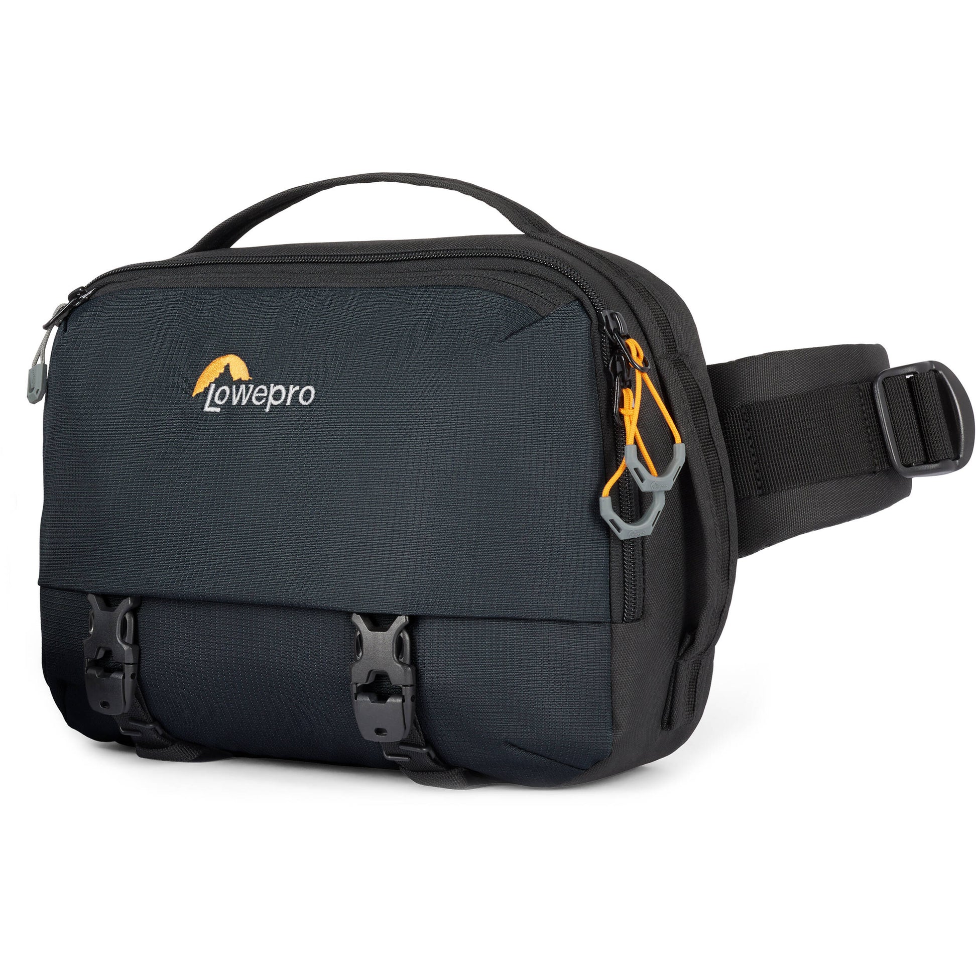 Eco-friendly Lowepro Trekker Lite SLX 120 camera bag with padded compartments and accessories
