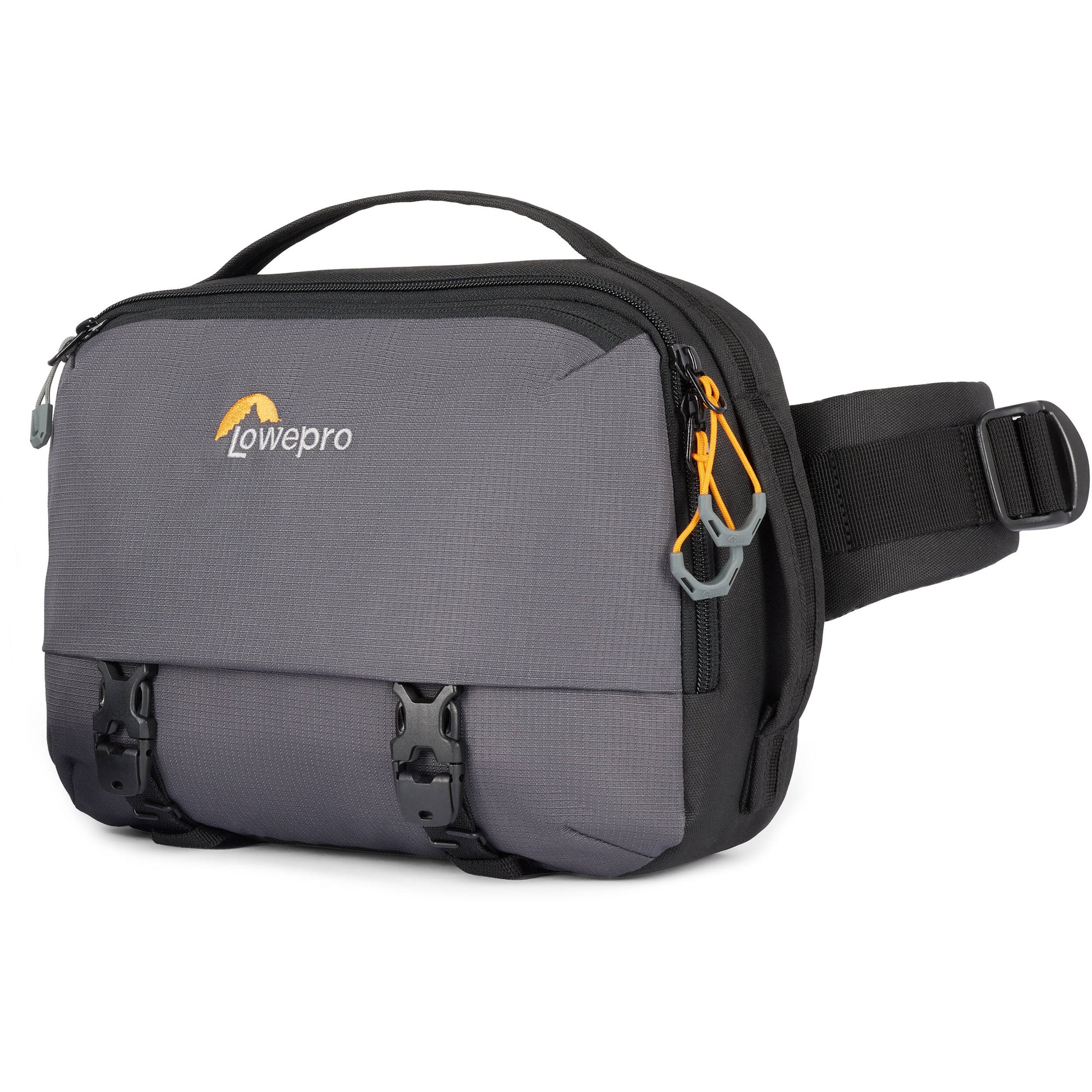 Eco-friendly Lowepro Trekker Lite SLX 120 camera bag with padded compartments and accessories
