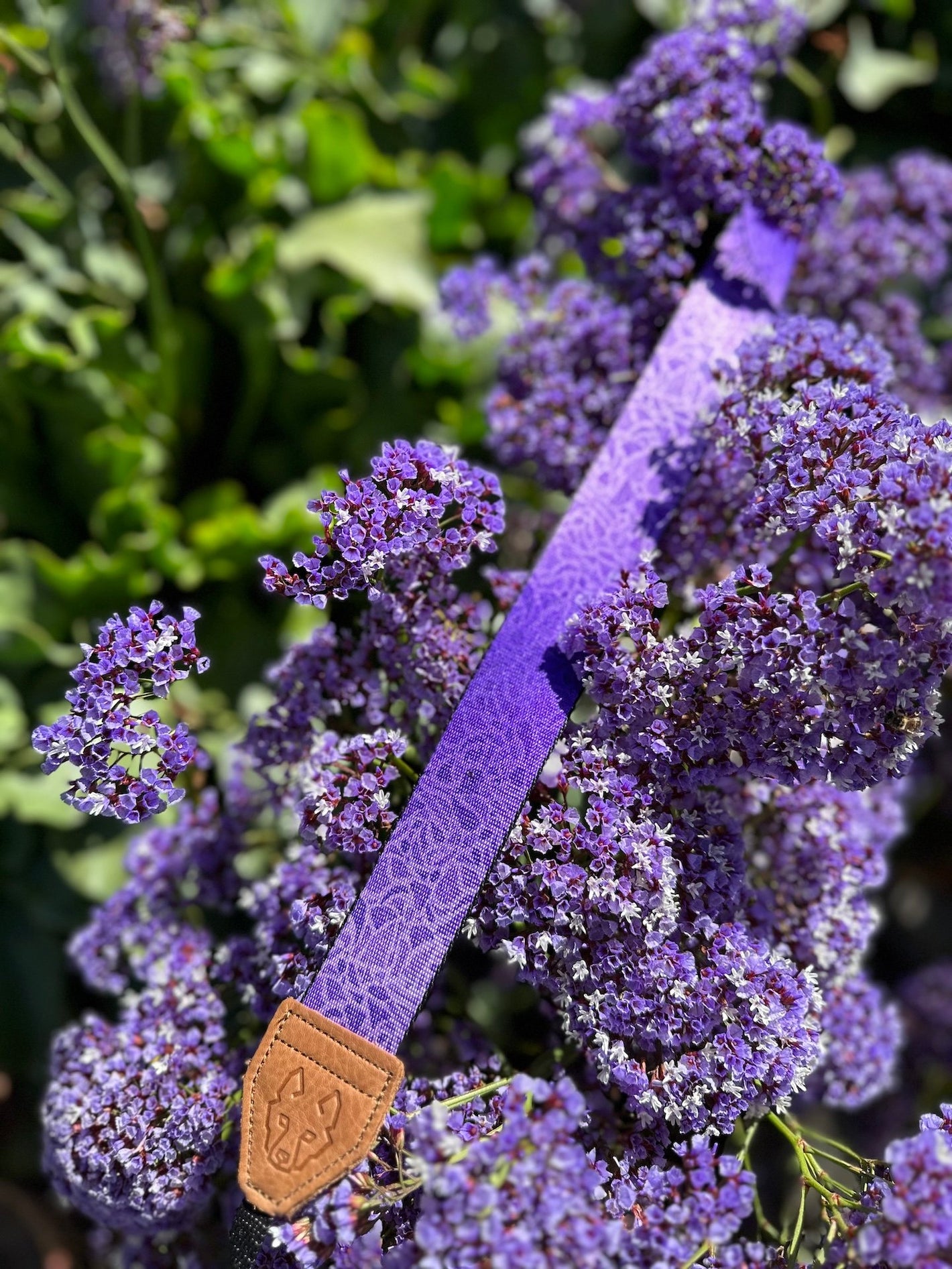 Lunar Camera Strap in lavender color, durable and stylish for comfortable camera carrying.