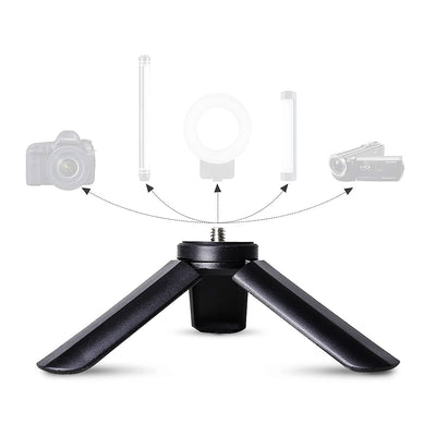 Compact Luxceo M1 mini tripod for cameras.