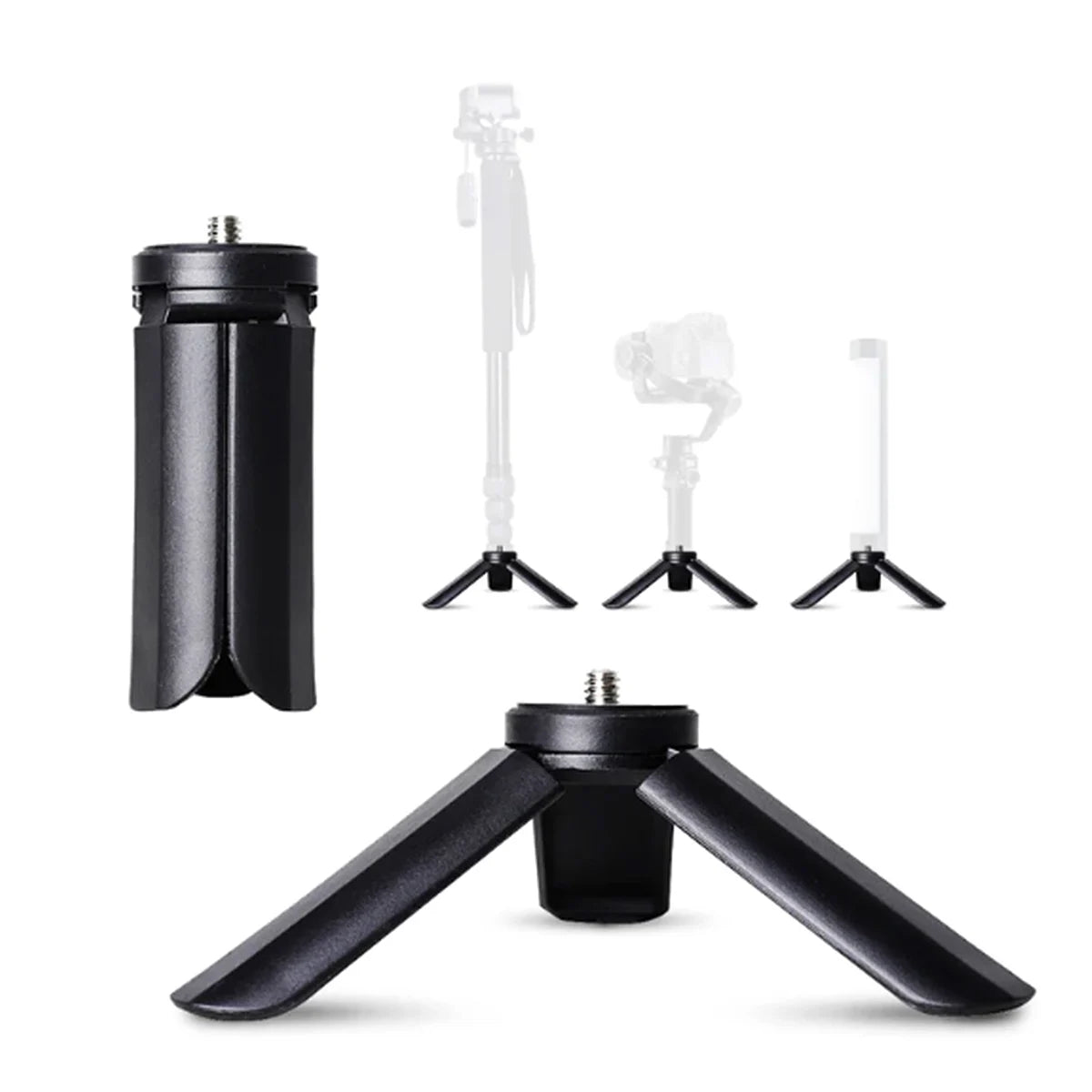 Compact Luxceo M1 mini tripod for cameras.