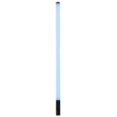 Luxceo M1S RGB light bar 120 cm – slender tube LED with glowing red hue, black base.