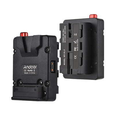 Luxceo SL200D V-mount battery clamp cable for secure power connection.