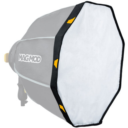 MagMod FocusDiffuser attached to MagBox producing soft, controlled light with minimal spill
