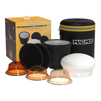 MagMod XL Professional Strobe Kit — collapsible modifiers, magnetic attachments, and color gels for studio strobes.