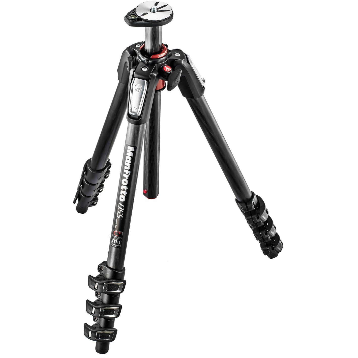 The very stable Manfrotto 055 Carbon Fibre 4-Section Tripod. Perfect for travelling. 