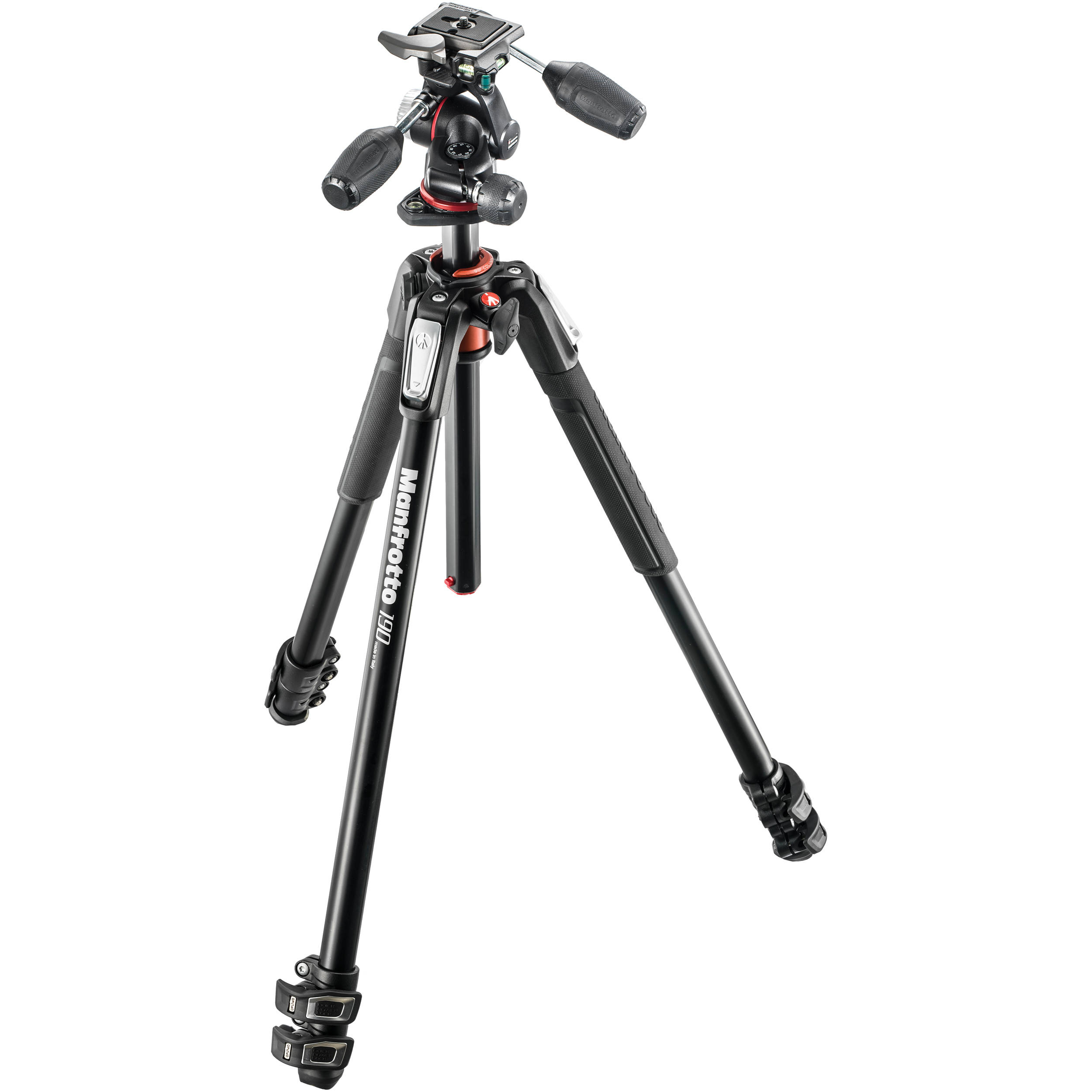 Manfrotto 190 Aluminium 3-section Tripod With Head – Outdoorphoto
