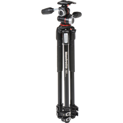 Manfrotto 190XPRO3 tripod with 90° column and quick-lock legs.