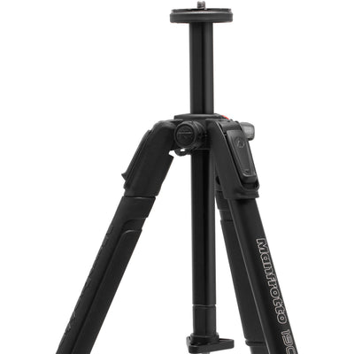 Manfrotto 190X AS aluminium tripod with 496 centre ball head for mirrorless cameras in black.