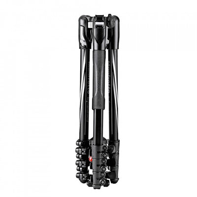 Manfrotto Befree Advanced lever aluminium tripod with ball head set up outdoors.