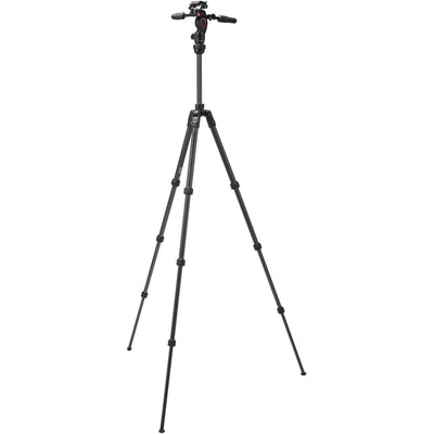 Manfrotto Befree GT PRO 3-Way Aluminium Tripod Kit with 3-way live head, compact travel tripod supporting 6 kg for photography and videography.
