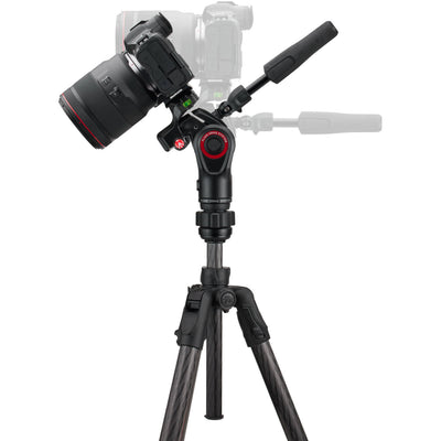 Manfrotto Befree GT PRO 3-Way Aluminium Tripod Kit with 3-way live head, compact travel tripod supporting 6 kg for photography and videography.
