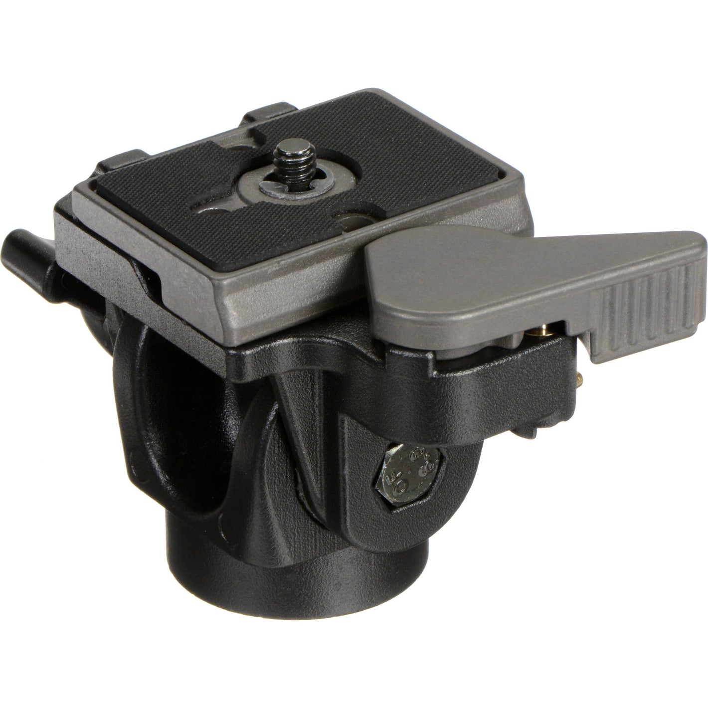 Camera tripod tilt head on a white background